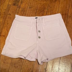 JCrew light pink denim shorts
